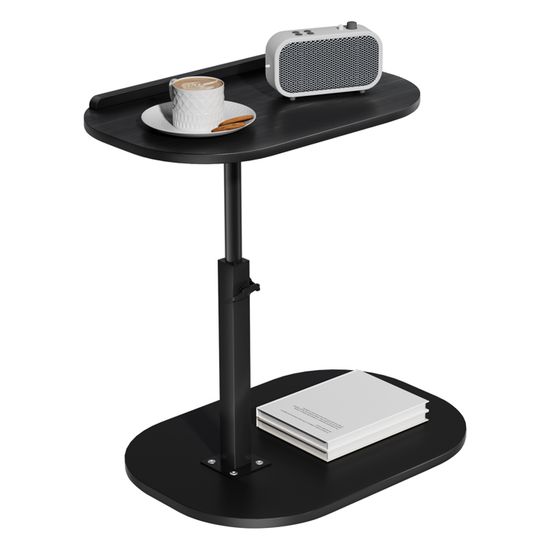 VASAGLE Table De Chevet, Avec Bande Led Multicolore Réglable, 3 Tiroirs