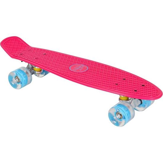 Skateboard Meketec 22″ Mini Cruiser – Bleu – Rétro Pour Enfants Et Débutants