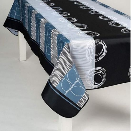 Nappe Rectangulaire Automne 300x150 Cm - Motif Citrouille Et Feuille D'érable, Tissu Jacquard Déperlant