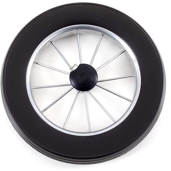 Karriter Lot De 2 Roulettes De Rechange 5 Pouces Caoutchouc Noir - Pour Chariot Courses Voyage, Diamètre 13 Cm, Capacité 5 Kg