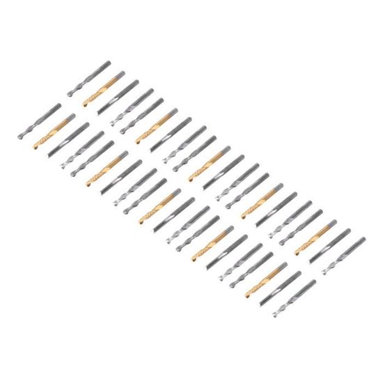 Ensemble 10 Fraises En Bout Carbure 2mm 1/8" - Outils CNC Gravure Précise Pour PCB Et Métaux