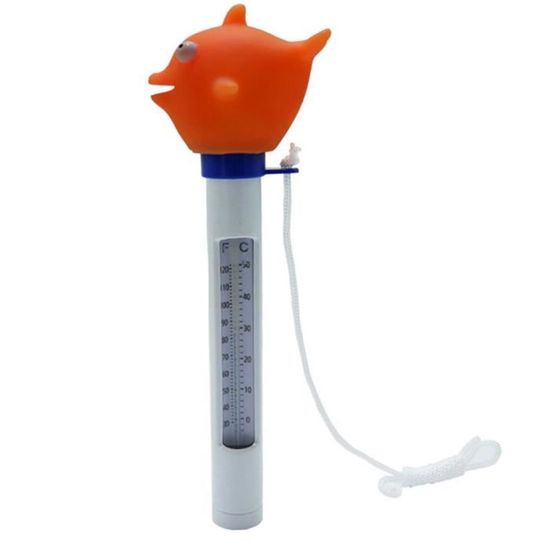Thermomètre de piscine Indicateur de température Cartoon Mer Forme Shark avec Longe pour piscine Spa bain à remous étang