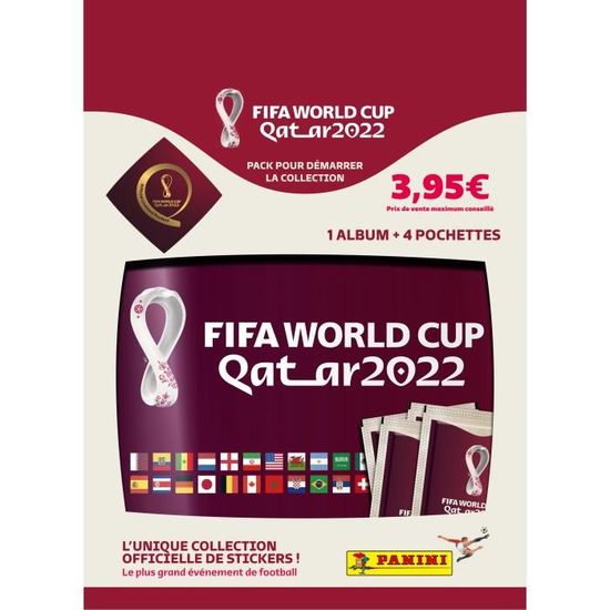 Album de stickers PANINI - World cup 2022 - 1 album + 4 pochettes à collectionner
