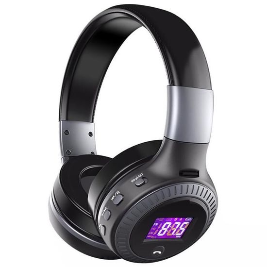 RUMOCOVO Casque Bluetooth, oreillettes stéréo, basses, Support de carte ...