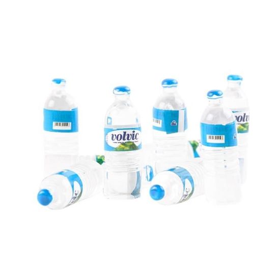 Jaune clair - Mini bouteille d'eau minérale 1:12 en résine, 4 pièces,  modèle de maison de poupée Miniature, c - Cdiscount Maison