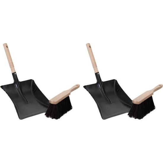 Novaliv Balayettes En Crin De Cheval - Lot De 2 - Poils Doux Pour Surfaces Délicates - Manche En Bois
