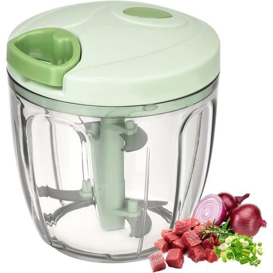 Hachoir Manuel FiveShops 520ml - 3 Lames Inox - Pour Légumes, Fruits, Noix - Sans Électricité