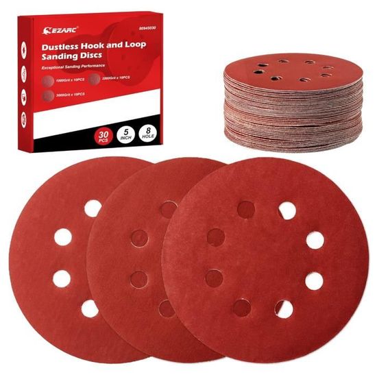 Lot De 2 Plateaux De Ponçage 125 Mm – Filetage M14, Fermeture Auto-agrippante, Pour Meuleuse - 9