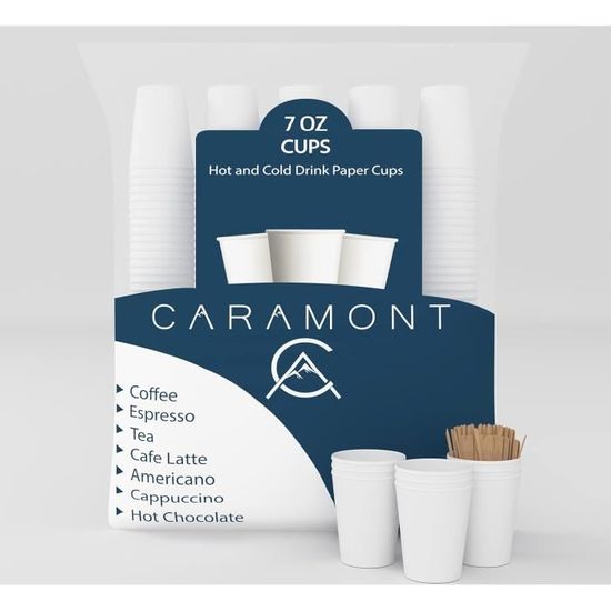 Gobelets Carton 4 Oz (110 Ml) Pour Espresso, Café, Thé - 1000 Pièces - Résistants Chaleur, Biodégradables