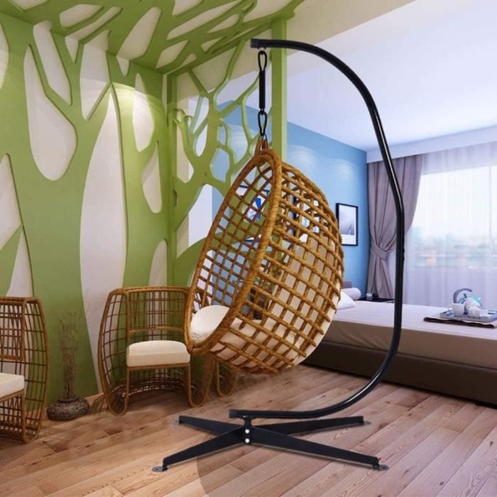 Support Pour Hamac Ou Chaise Suspendue – Acier Robuste, Charge 150 Kg – Installation Sans Perçage – Pour Intérieur/extérieur