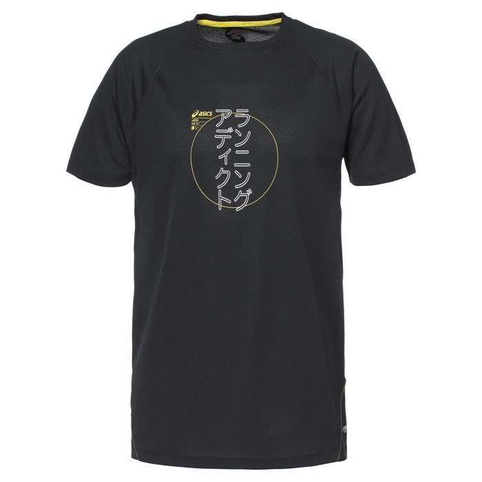ASICS Tee shirt manches courtes Homme - Noir