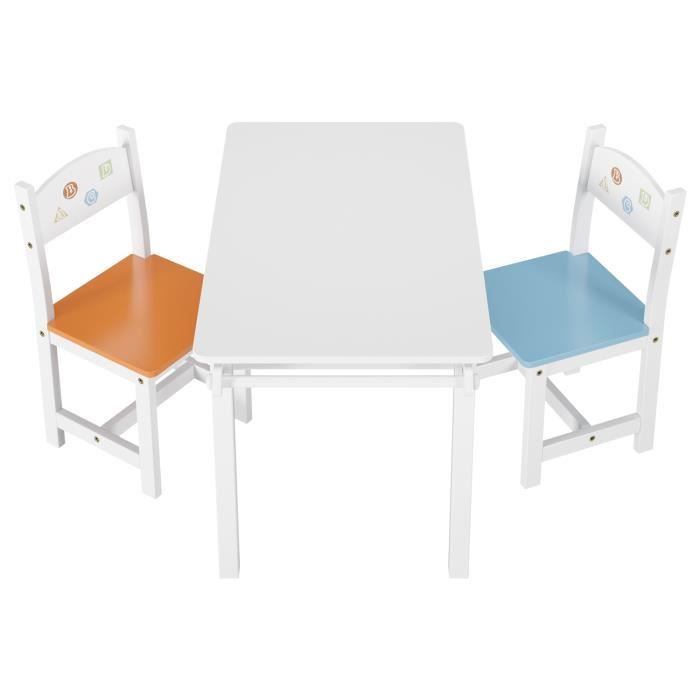 Ensembles de table et de chaises pour enfants Table à manger Table d'activités pour enfants avec porte-rouleau de papier à dessin