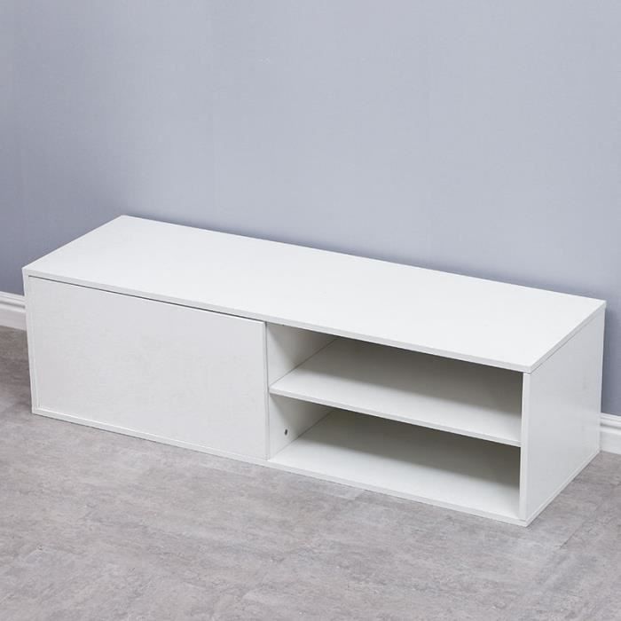Meuble TV Scandinave Décor Blanc L 130 cm