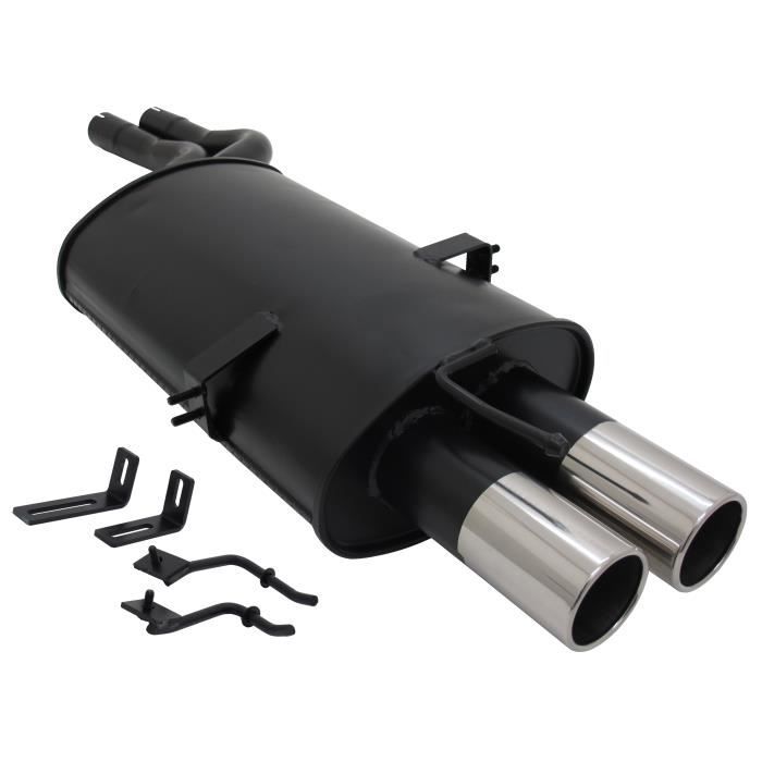 A3032E76 Pot silencieux echappement acier pour BMW Serie 3 Berline - Coupe - Break de type E46 de 2001 a 2007