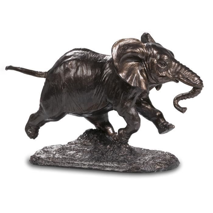 Reproduction Statue Elephant du Senegal par Barye Coloris Bronze 15,5/25/9 cm …