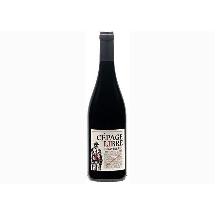 6 bouteilles - Vin rouge - Tranquille - CEPAGE LIBRE BIO SANS SOUFRE AJOUTÉ Méditerranée Rouge 2019 6x75cl