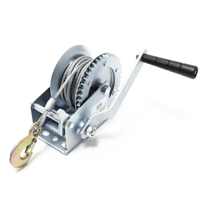 Treuil manuel de halage 550kg 10m 2-sens avec 1 vitesse rapport de transmission 4.1:1 - 30211