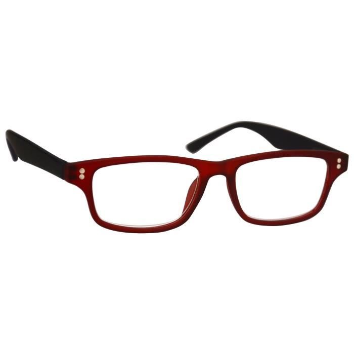 UV Reader Lunettes de Lecture Caoutchouté Rouge Dioptrie +3,50 Hommes Femmes Unisexe UVR033 Inc étuis