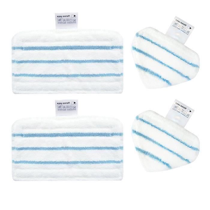 Lot de 4 Kit des Meingettes Microfibres Rectangulaires et Triangulaires, Black+Decker FSM1630 Deluxe (Alternative à FSMP20, FSMP30)