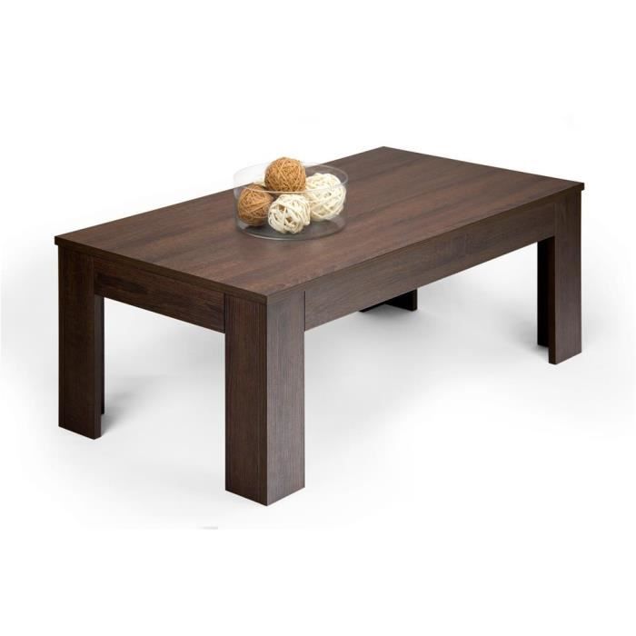 Mobili Fiver, Table basse, Easy, Wengé, Mélaminé, Made in Italy