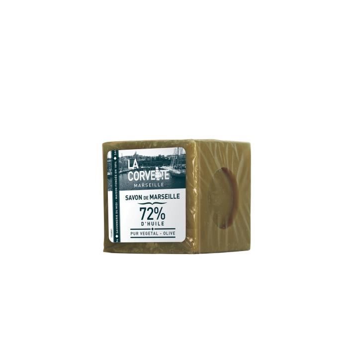 La Corvette Cube de Savon de Marseille Olive Ecocert Film 500 g
