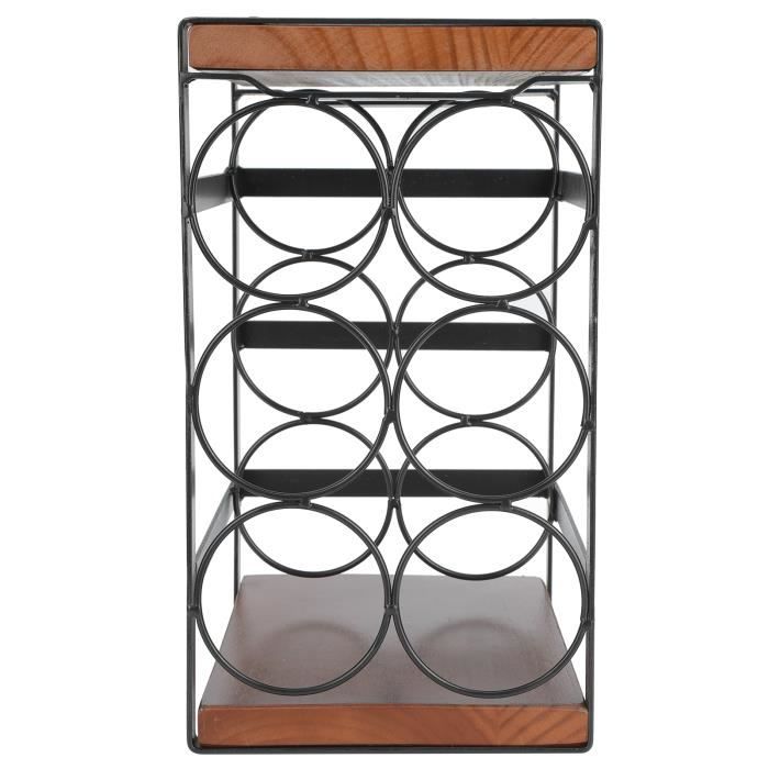XIO-Étagère à vin range-bouteilles casier à vin sur pied pour 6 bouteilles-17,7 x 24 x 31,5 cm