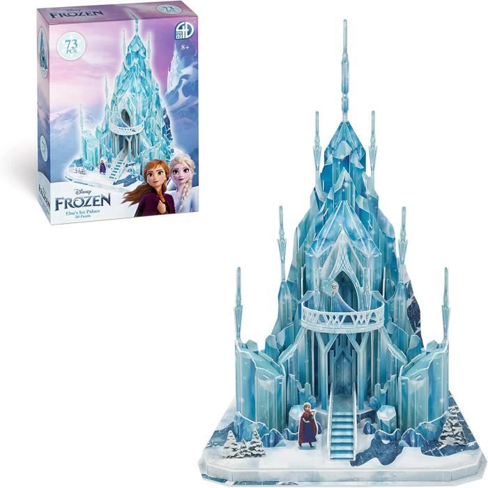 Puzzles 3D - Château La Reine des Neiges | Puzzle 3D Enfant | Puzzle 3D 8 Ans | Reine des Neiges Jouet | Puzzle 3D 73 Pièces | Chate