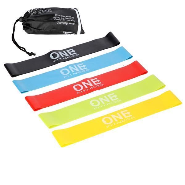 HMSPORT - Kit de 5 bandes élastiques fitness sport - Bandes de résistance - Exercices de renforcement - Équipements sportifs