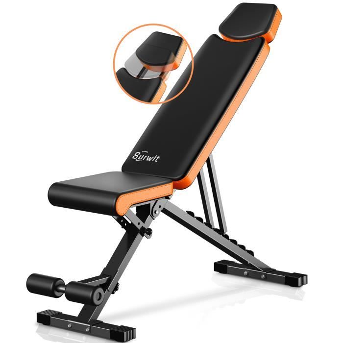 Poids Réglable et Pliable Banc Haltère Banc d'Entraînement Fitness Home Gymnase Exercice