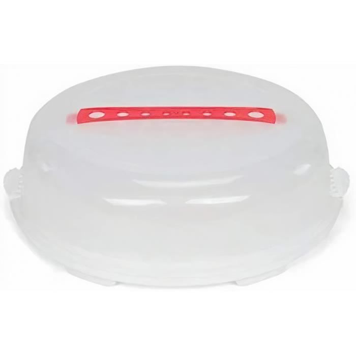Patisse boîte à gâteaux 36 x 11 cm transaparant/rouge