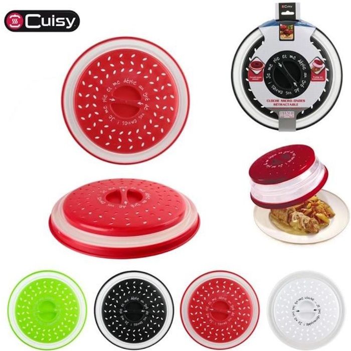 Cloche Micro-ondes Rétractable Diamètre 27cm Se Plie et Se Déplie pratique !