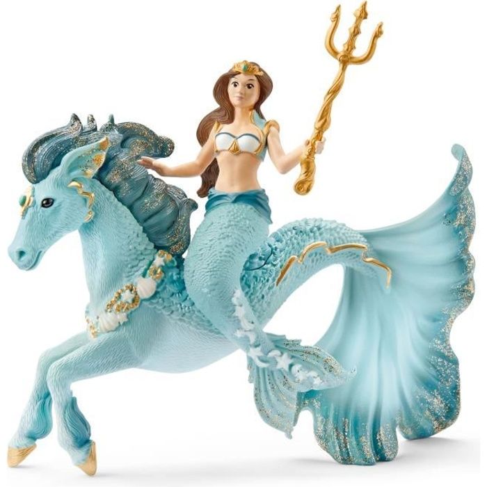 SCHLEICH - 70594 - Sirène Eyela sur cheval de mer