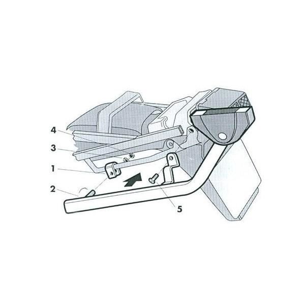 SUZUKI 500 GSE-89/00-PORTE BAGAGE SUPPORT DE TOP CASE SHAD-S0G54T