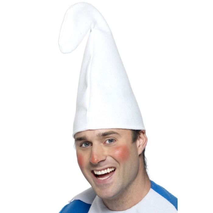 Chapeau de gnome blanc Taille Unique
