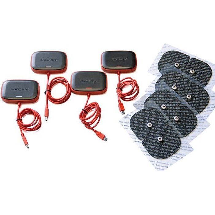 Pack 4 modules multisport pro nouveau et 4 électrodes Sport-Elec Electrostimulation