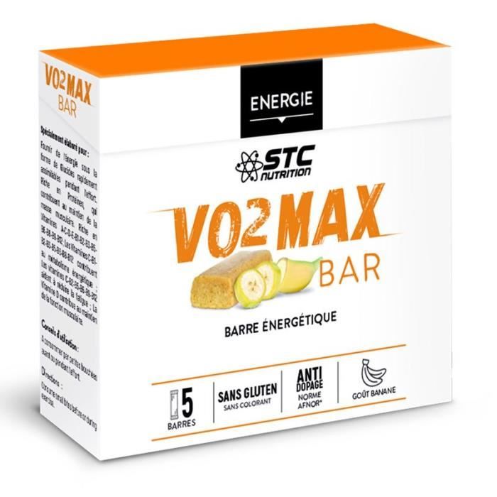 Barre Energétique VO2 Max Bar Banane - Barre énergétique Haute Performance - effort longue durée - Glucides + Protéines + Vitamines