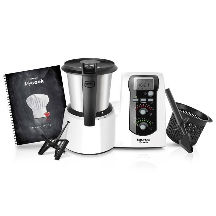 Taurus Mycook Easy, 2 L, Noir, Acier inoxydable, Blanc, Acier inoxydable, LCD