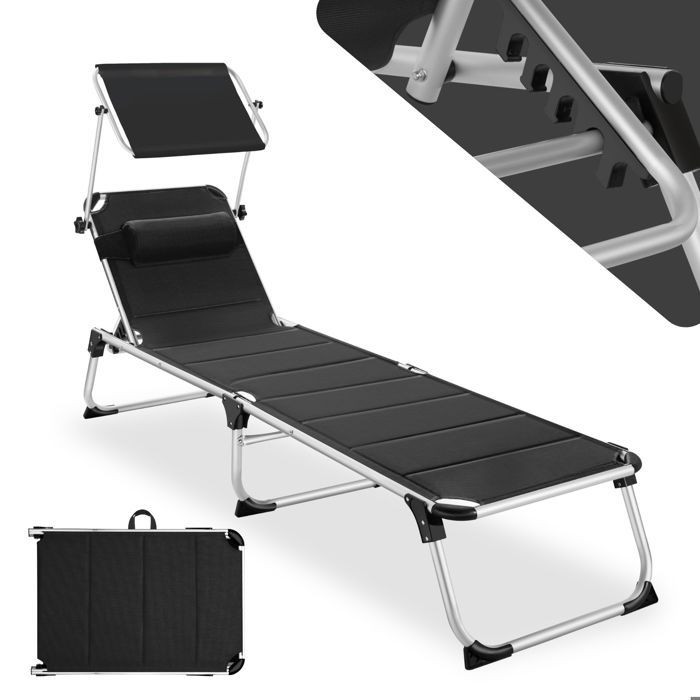 Transat de jardin Lorella - noir