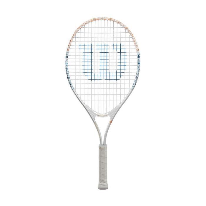 Raquette Junior WILSON ROLAND GARROS ELITE 21 Blanc 2022 Raquette Junior WILSON ROLAND GARROS ELIE 21 Blanc 2022