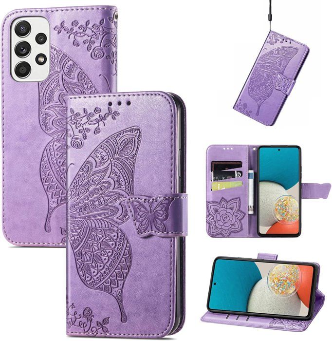 Étui Portefeuille Pour Honor 400 5G - Coque TPU + Cuir PU, Gaufrage Papillon, Fentes Cartes, Support Intégré, Rose - 8