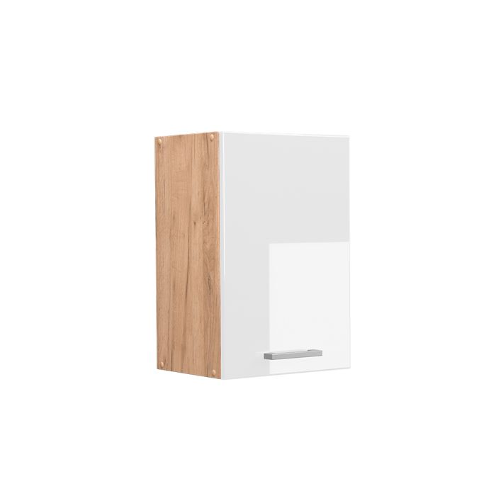Elément haut de cuisine R-Line 40cm Blanc Haute brillance/Chêne de force doré Vicco 37107