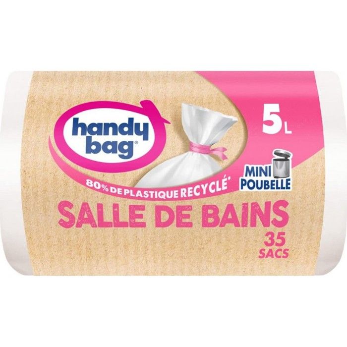 Handy Bag Sacs poubelle 5L Salle de bain à liens x35 Cdiscount