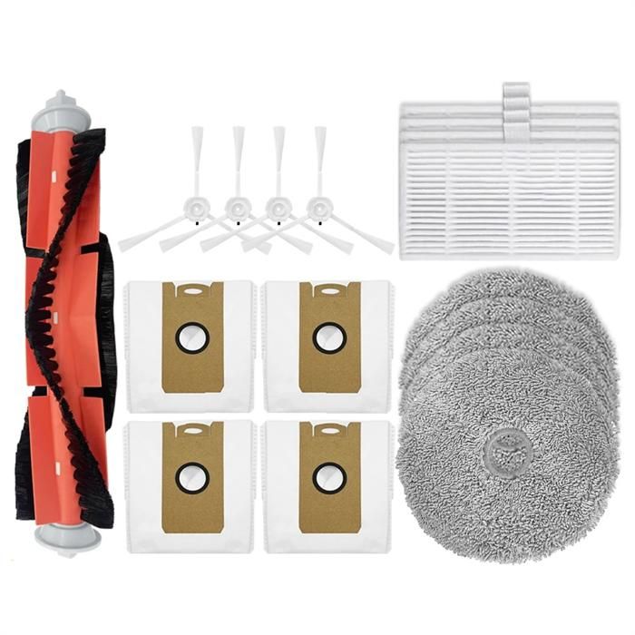 Kit De Rechange Complet Pour Aspirateur Robot Ultenic MC1 - Brosse Principale, Filtres, Serpillères Et Brosses Latérales - 3