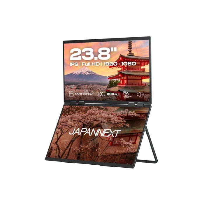 Double Écran Mobile JAPANNEXT 23.8 x2 IPS Full HD 1920x1080 100Hz JN DMD IPS238F C4 - vue 2