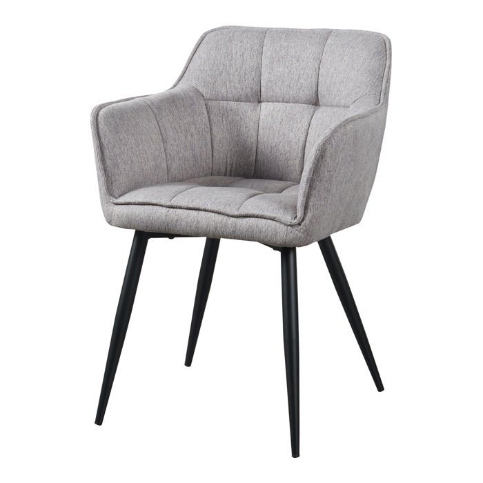 Chaise de salle à manger - HELLOSHOP26 - Gris - Design élégant - Confort dassise - Capacité 180 kg Chaise de salle à manger - HELLOSHOP26 - Gris - Design élégant - Confort dassise - Capacité 180 kg