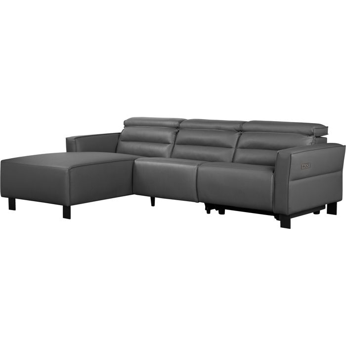 Carpari-canapé Dangle 3 Places Avec 1 Relax Électrique gauche En Pu Gris Carpari-canapé Dangle 3 Places Avec 1 Relax Électrique gauche En Pu Gris