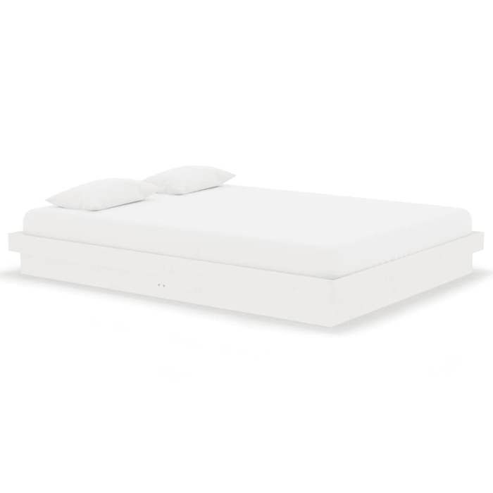 Mode Meuble de chambre - vidaxl - Cadre de lit sans matelas - blanc bois massif 140x190 cm - pour maison N1B14608