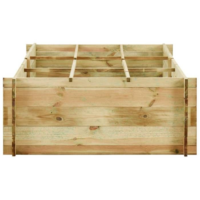 En Solde* Lit de plantation ANTI-UVPot & cache-pot Jardinière pour Plantes pour légumes Bois de pin imprégné 197x100x40 c