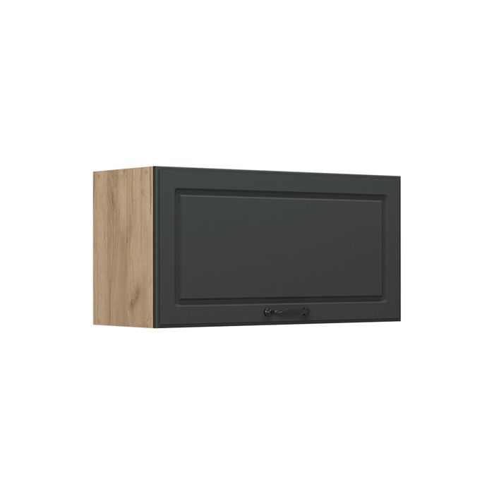 Elément haut de cuisine R-Line 80cm Plat Anthracite campagne/Chêne doré Vicco 63082