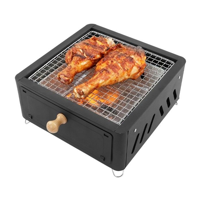 Barbecue de table de camping portable multifonctionnel 3-5 utilisateurs pour camping extérieur pique-niques -noir